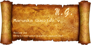 Maruska Gusztáv névjegykártya